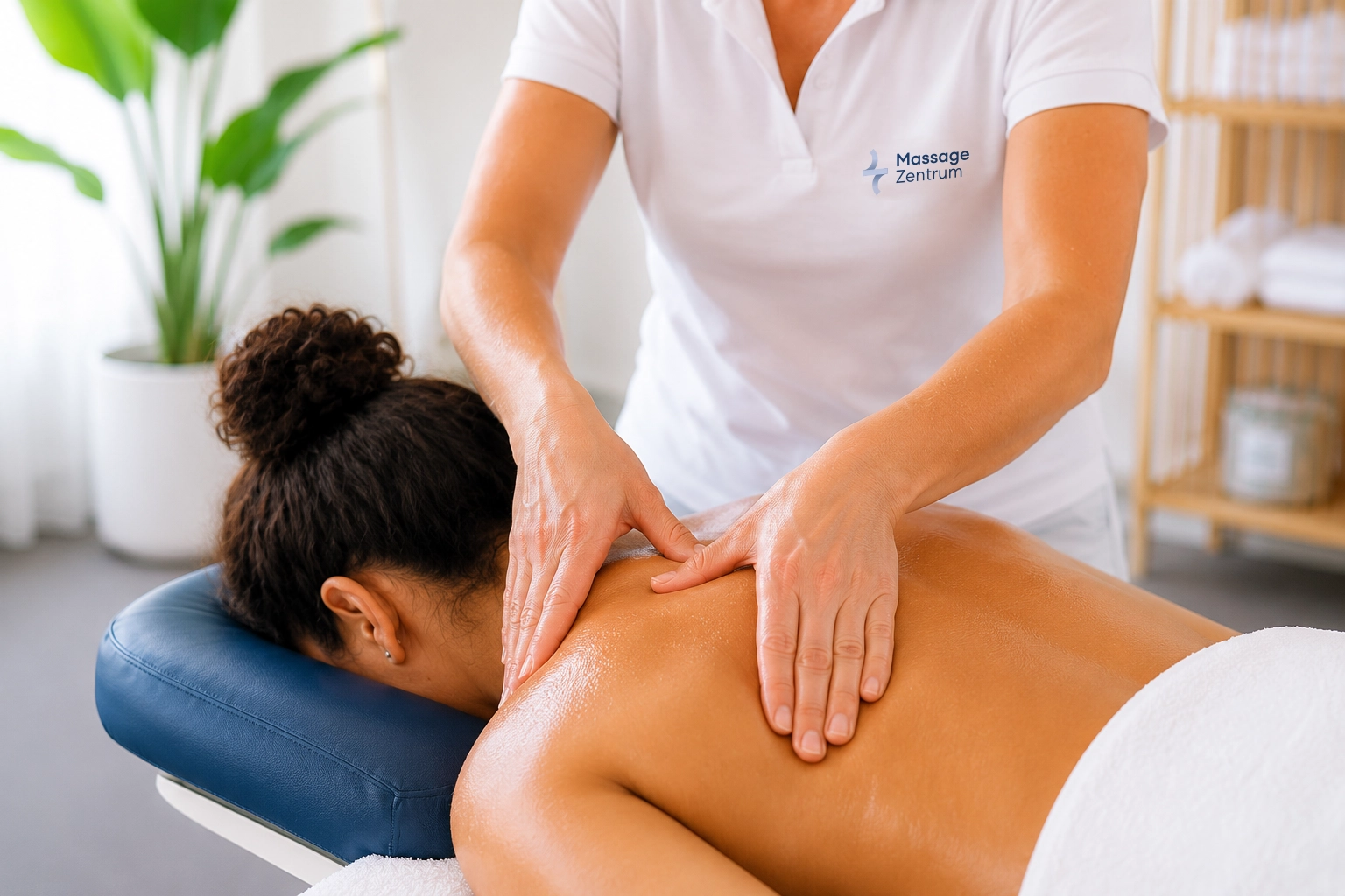 Ruhige, fliessende Griffe der klassischen Massage – Massage Zentrum Dietlikon