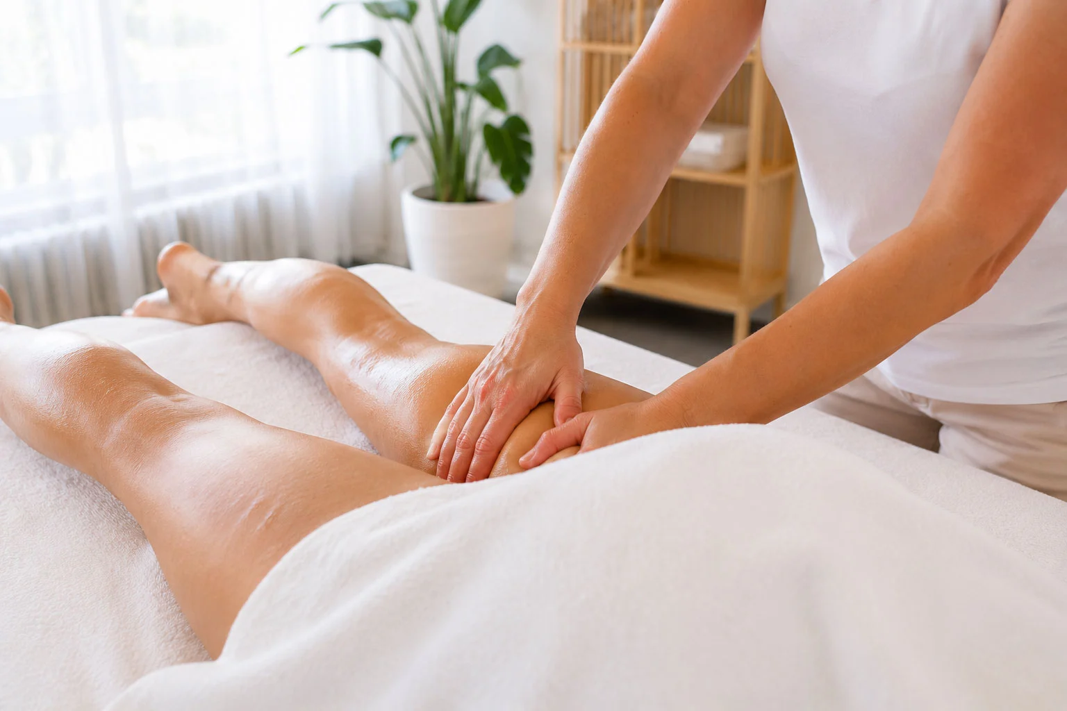Manuelle Lymphdrainage am Bein – Massage Zentrum Dietlikon